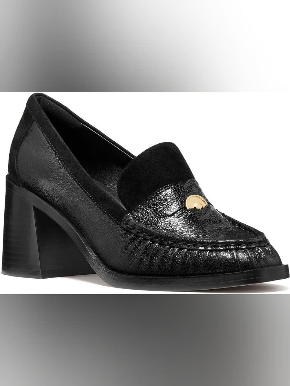 Kate Spade Penni Leather Heeled Loafers – Black Size 9.5